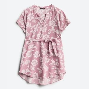 Stitch Fix Full Moon Segura Short Sleeve Tie Waist Maternity Blouse